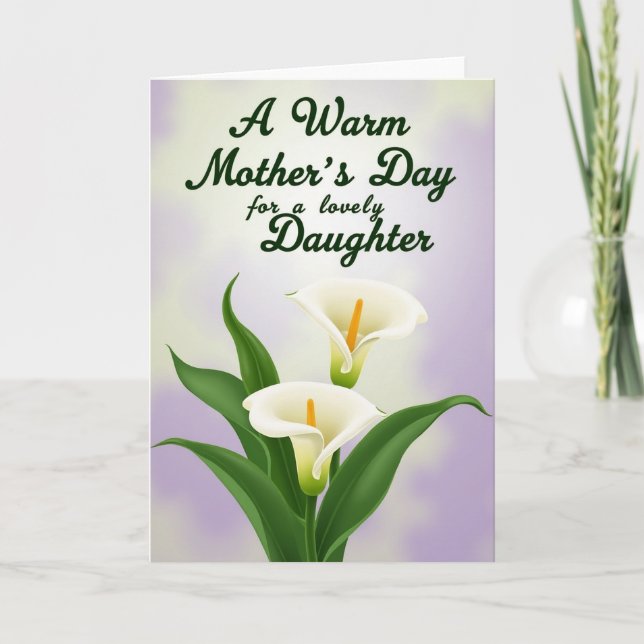 Warm Daughter Mothers Day Card (Front)