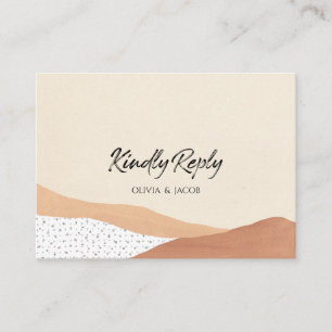 Warm desert   Boho Wedding RSVP card