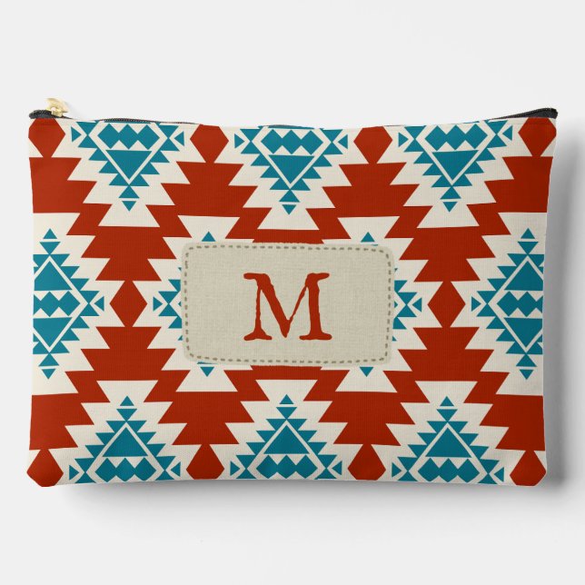 Warm Desert Dreams Southwestern Rustic Pattern Accessory Pouch (Front)