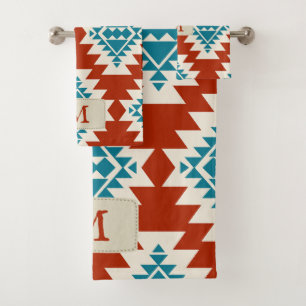 Warm Desert Dreams Southwestern Rustic Pattern Bath Towel Set