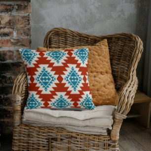 Warm Desert Dreams Southwestern Rustic Pattern Throw Pillow
