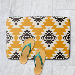 Warm Desert Dreams Southwestern Rustic Patterns Bath Mat