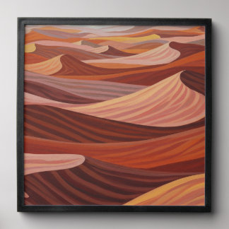 Warm Desert Landscape - Scenic Art Print Peel And Stick Photo Tile
