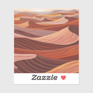 Warm Desert Landscape - Scenic Art Print Sticker