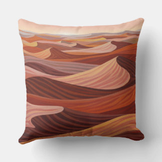 Warm Desert Landscape - Scenic Art Print Throw Pillow