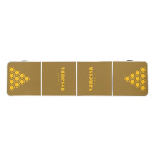 Warm Desert Minimal Modern Classic Name Beer Pong Table