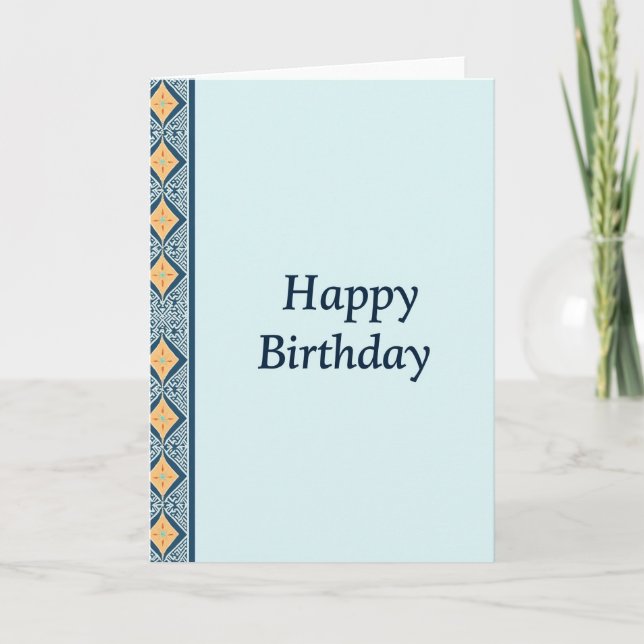 Warm Diamond Birthday Card (Front)
