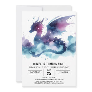 Warm Dragon Birthday Custom Invitation