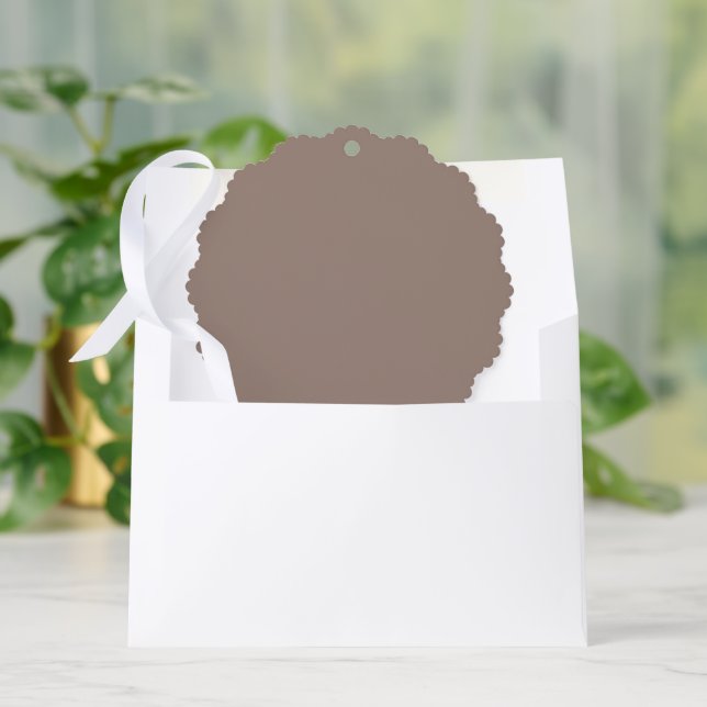 Warm Dusty Rose Background – Wedding Design Ornament Card (Envelope)