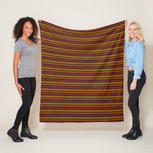 Warm Earth Tones Pattern Fleece Blanket