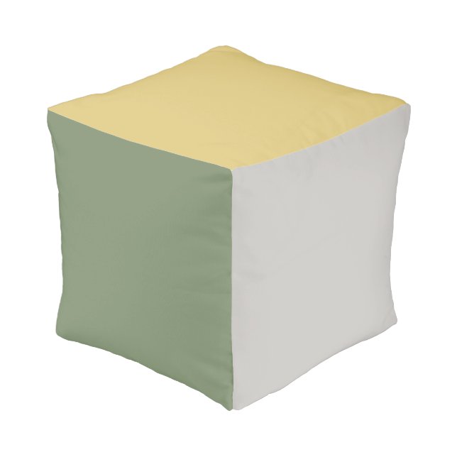 Warm Earthy Blocks Pouf (Angled Back)