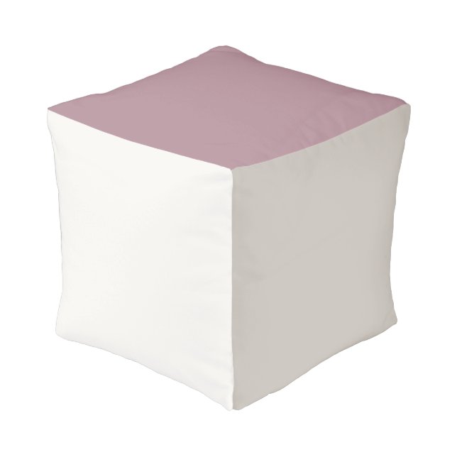 Warm Earthy Blocks Pouf (Angled Back)