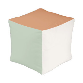 Warm Earthy Blocks Pouf
