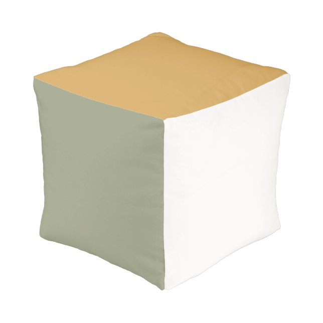 Warm Earthy Blocks Pouf (Angled Back)