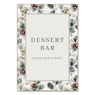 Warm Earthy Floral Dessert Bar Sign Table Number