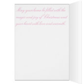 Warm Elegant Holiday Greeting Card – Artistic Bird (Inside (Left))