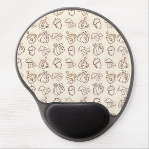 Warm Fall Botanical Sketch Gel Mousepad with Wrist