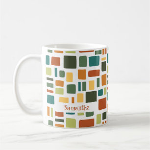 Warm Fall Colors Wonky Squares & Rectangles Coffee Mug