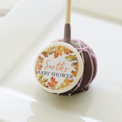 Warm Fall Leaves Baby Shower Cake Pops