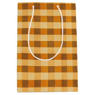 Warm Fall Plaid Medium Gift Bag