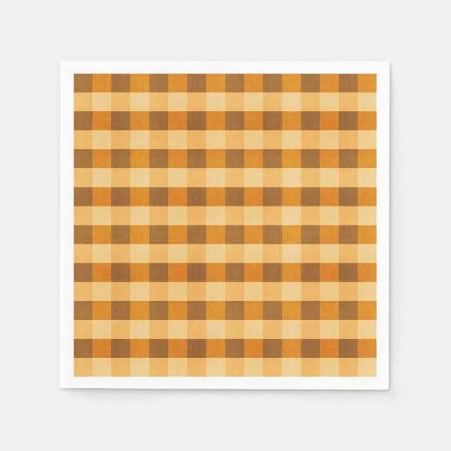 Warm Fall Plaid  Napkins (Front)