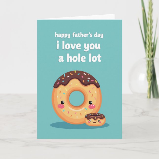 Warm Fathers Day Donut Card (Front)