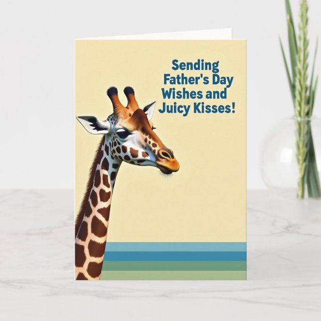 Warm Fathers Day Kisses Card (Front)