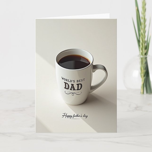Warm Fathers Day Mug Card (Front)