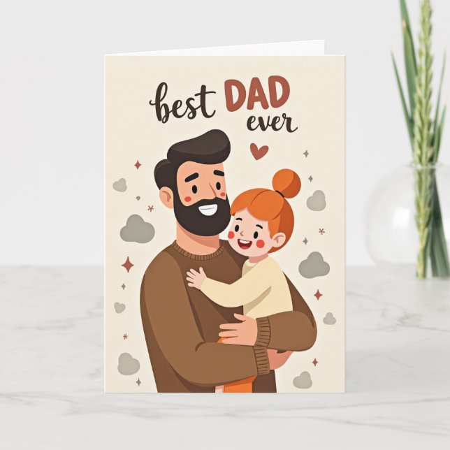 Warm Fathers Day Portrait Card (Front)