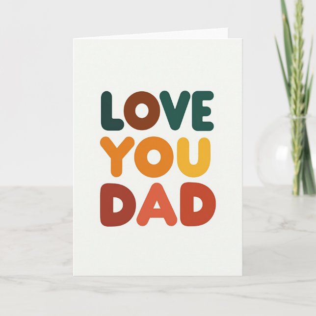 Warm Fathers Day Type Card (Front)
