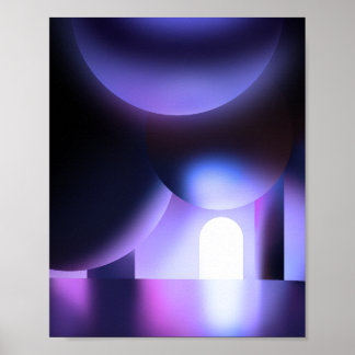Warm feeling Abstract Purple Graphic design Poster
