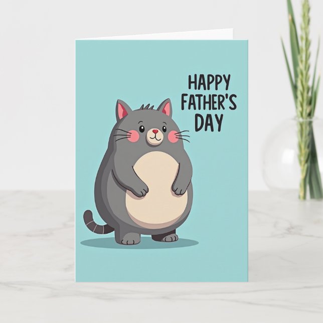 Warm Feline Fathers Day Card (Front)