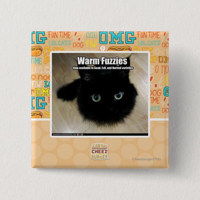 Warm Fuzzies Pinback Button (Front)