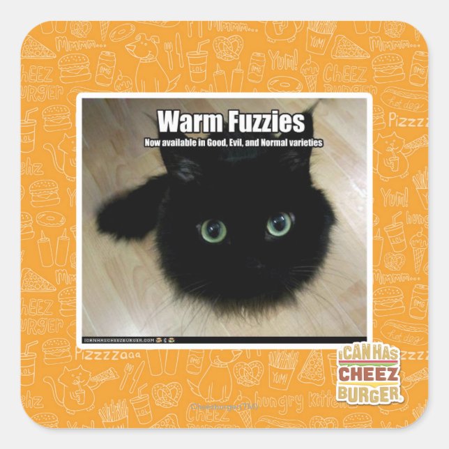 Warm Fuzzies Square Sticker (Front)