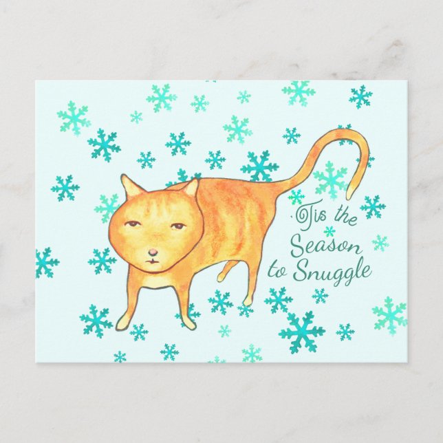 Warm Fuzzies & Winter Flurries Christmas Postcard (Front)