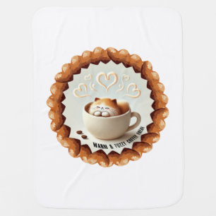 Warm Fuzzy Coffee Break - Kitten Baby Blanket