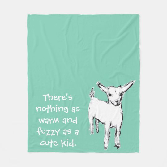 Warm Fuzzy Cute Kid Baby Goat Fleece Blanket