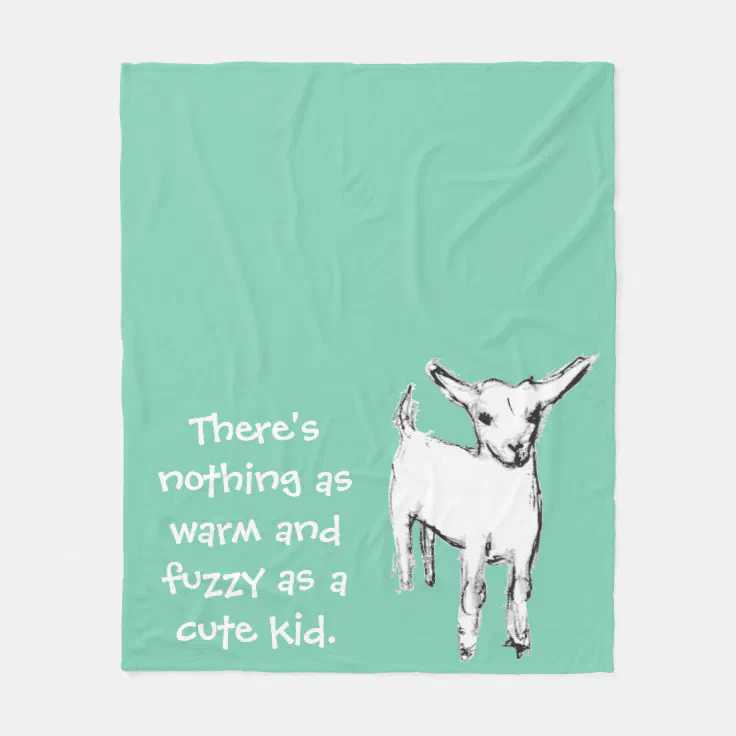 Warm Fuzzy Cute Kid Baby Goat Fleece Blanket Zazzle