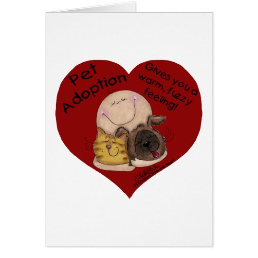 Warm, Fuzzy Feeling! Heart Cards (Front)