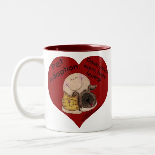 Warm Fuzzy Feeling Heart Two_Tone Coffee Mug
