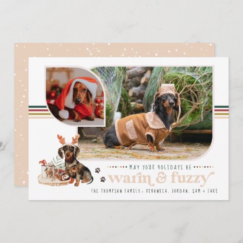 Warm  Fuzzy  Pet Holiday Photo Card