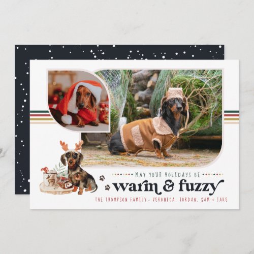 Warm  Fuzzy  Pet Holiday Photo Card