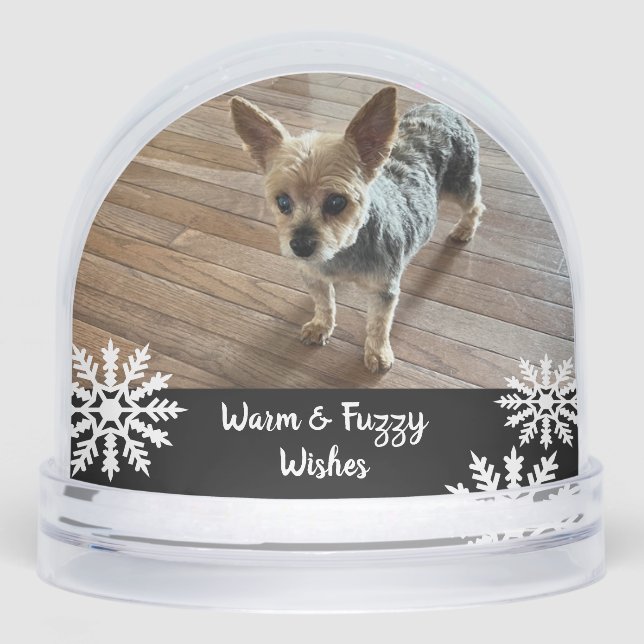 Warm & Fuzzy Wishes Pet Snow Globe (Front)