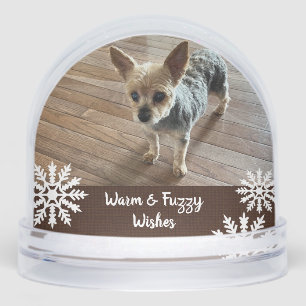 Warm & Fuzzy Wishes Rustic Pet Snow Globe