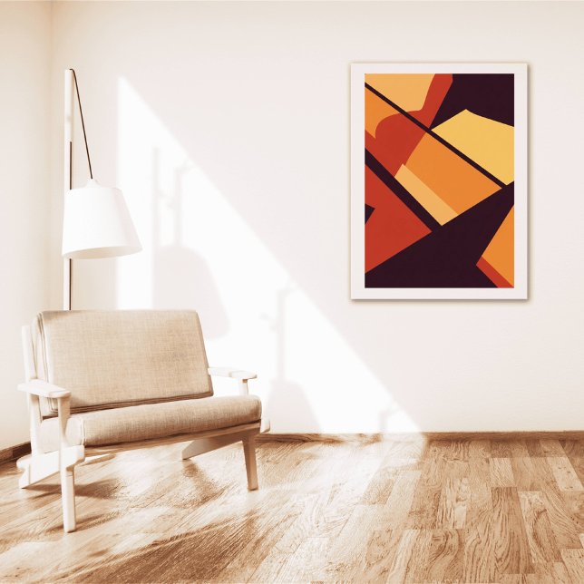 Warm Geometric Abstract Wall Art  (Creator Uploaded)