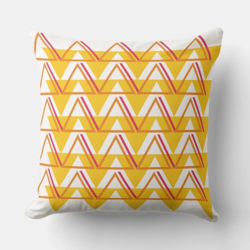 Warm Geometric Pattern Throw Pillow 