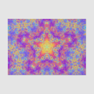 Warm Glow Star Bright Color Swirl Kaleidoscope Art Tissue Paper