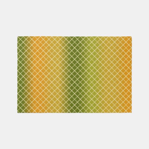 Warm Gold Green Abstract Blended Ombre Colors Outdoor Rug