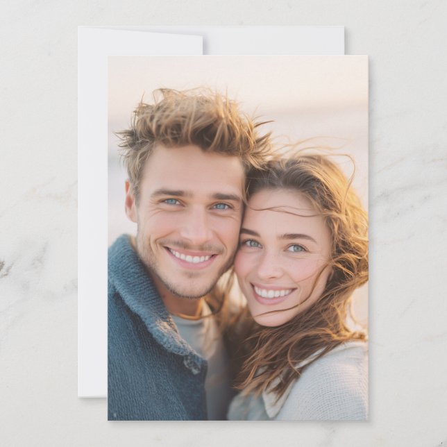 Warm Golden Candid Photo Invitation (Front)