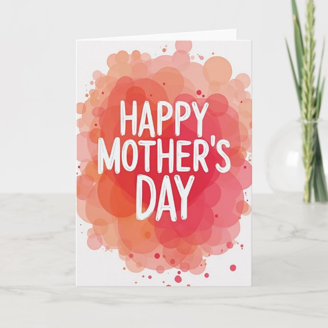 Warm Gradient Happy Mothers Day Card (Front)
